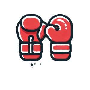 Logo Guantes de boxeo rojo