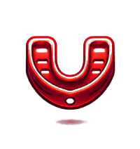 Logo protector bucal de boxeo rojo