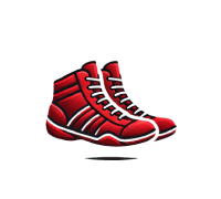 Logo zapatillas de boxeo rojo